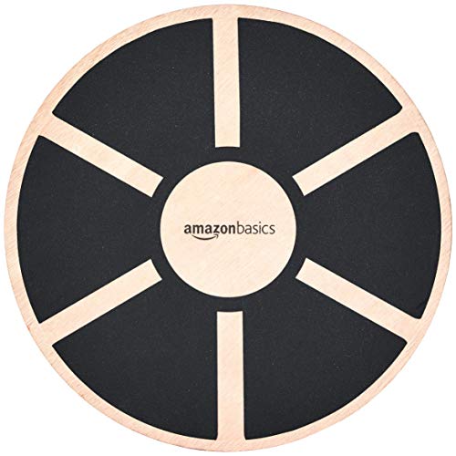 Amazon Basics - Tablero de equilibrio de madera, oscilante, Negro